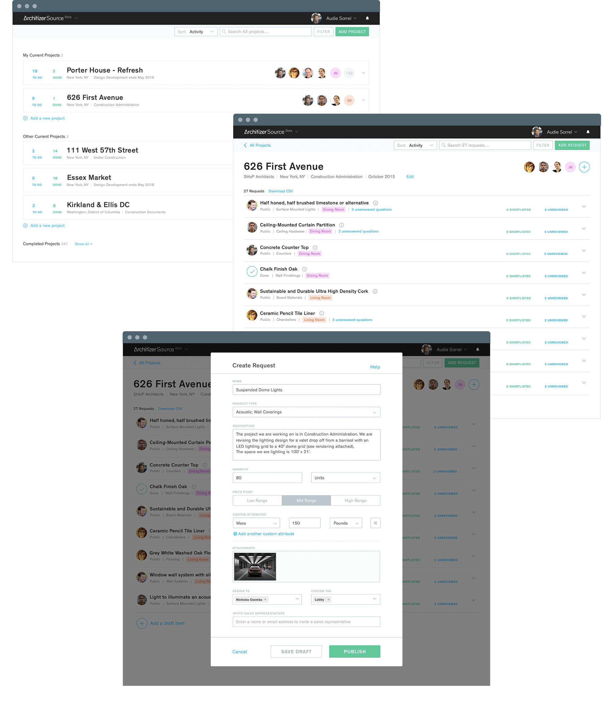 Specifier search interface